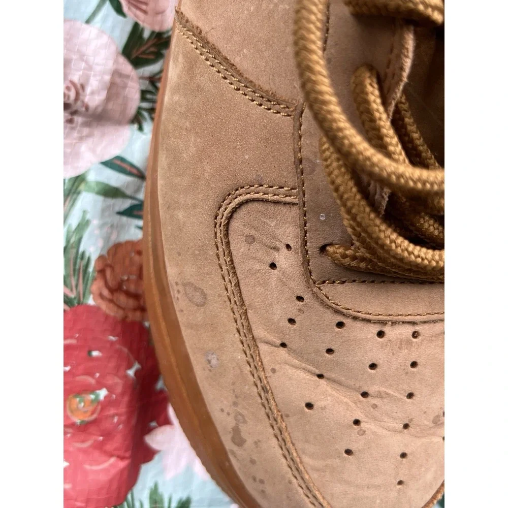 Nike‎ Air Force 1 Low 'Flax' Wheat Sneakers Sz 9.5 Mens Classic Streetwear Shoes